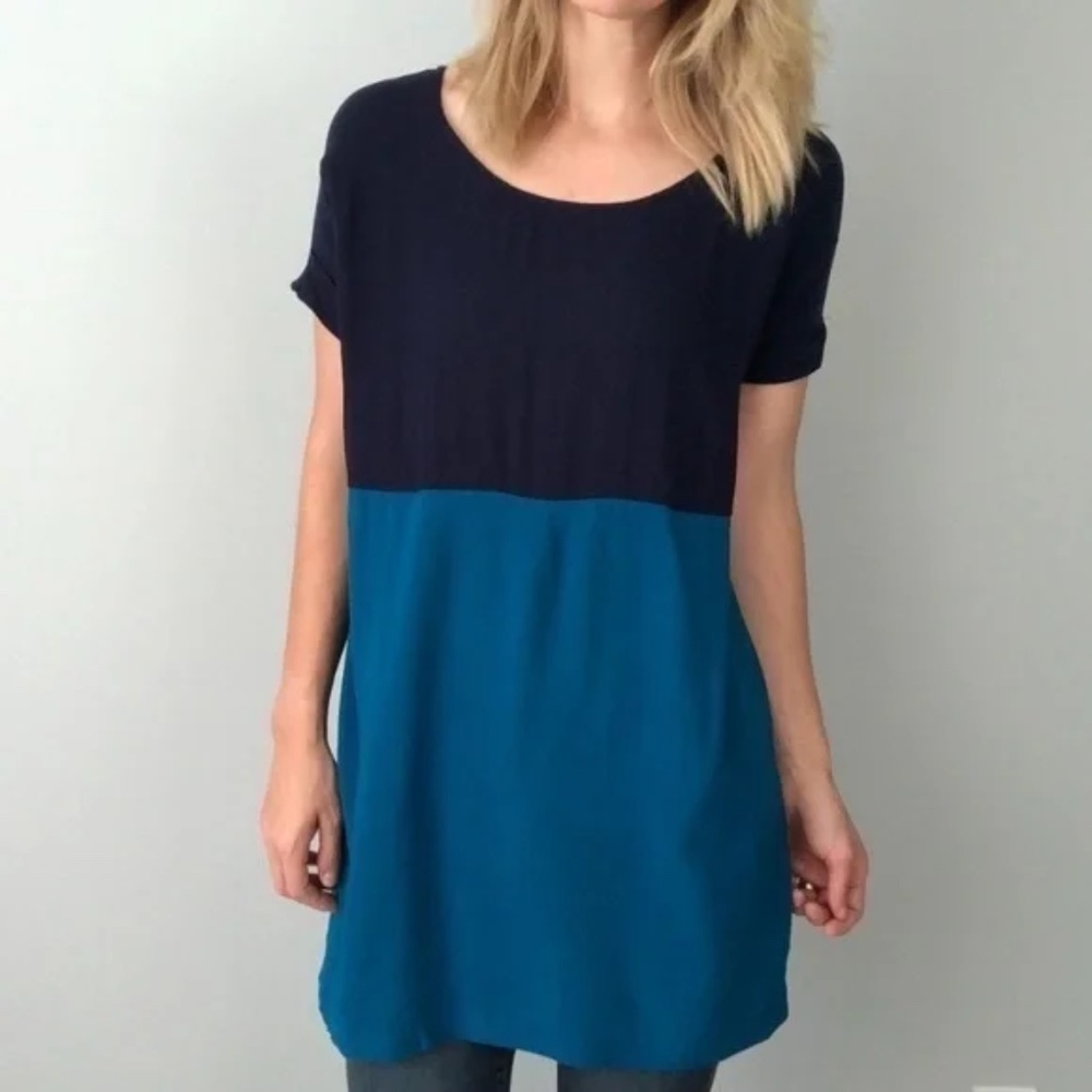 Sparkle & Fade Color Block Tunic Dress